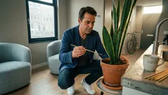 Met een simpel houten stokje zie je of je sansevieria écht water nodig heeft